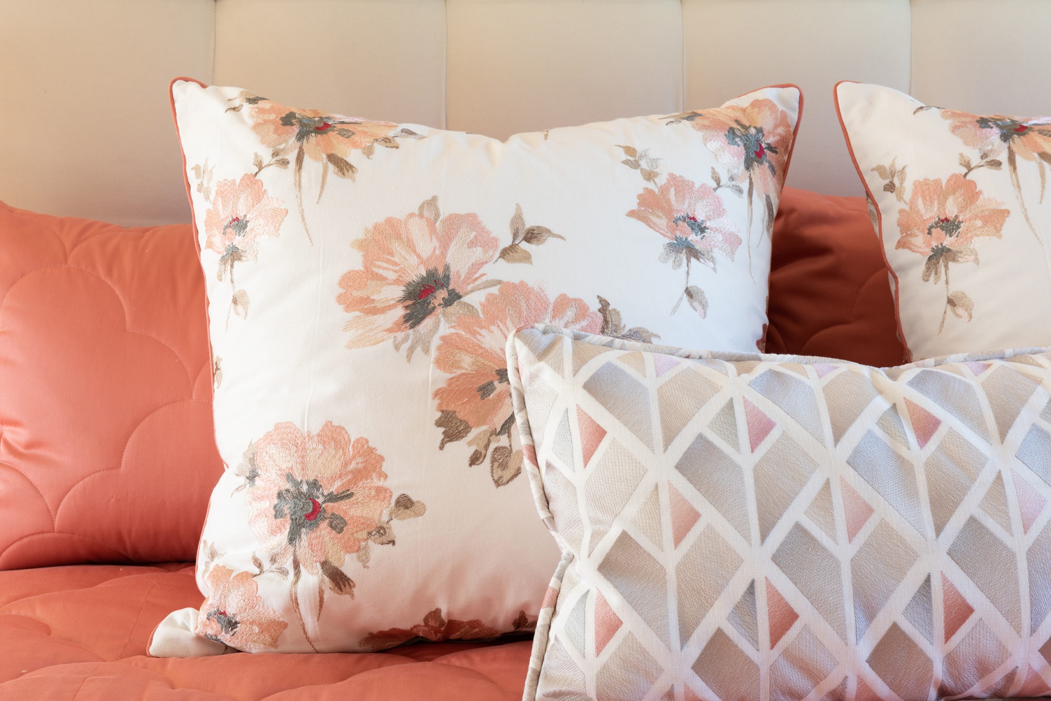 custom floral pillows