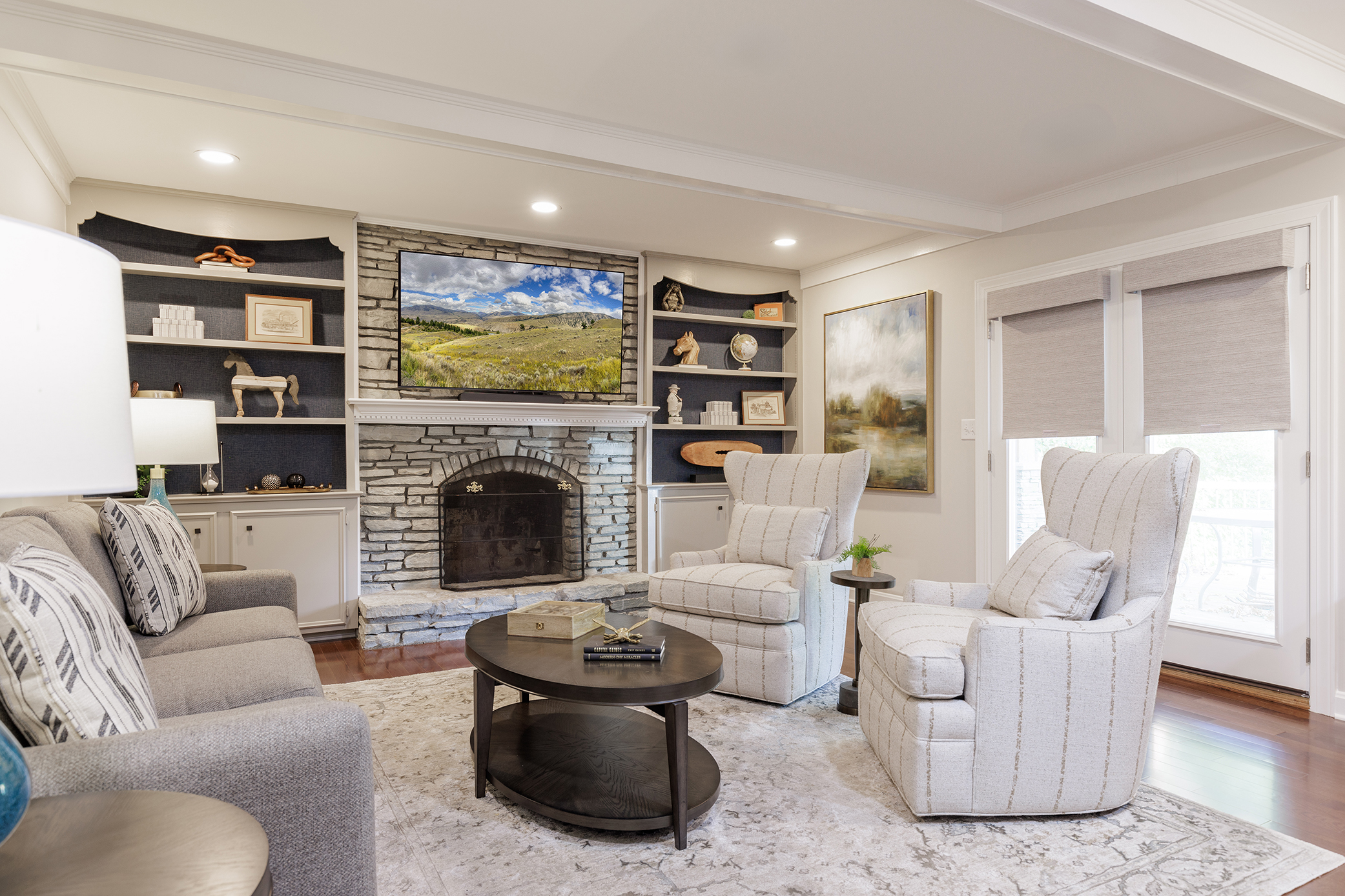 living room interior design noblesville in