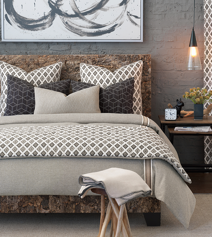 Custom bedding from Clark team designs.