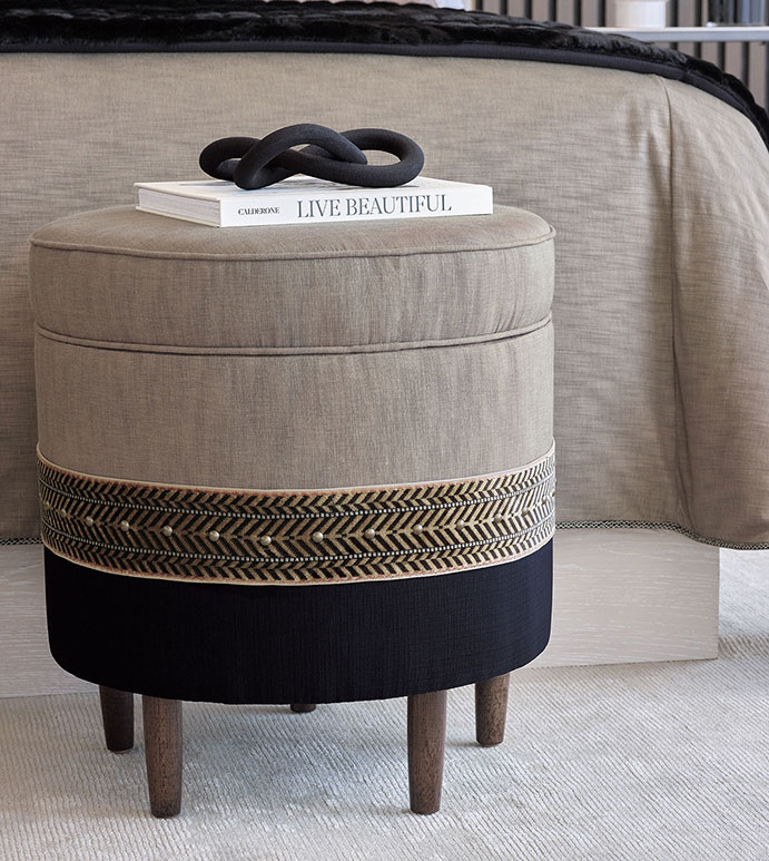 Rebekah can create beautifully upholstered headboards, full beds, benches, and ottomans — each crafted to complement your overall design vision.
